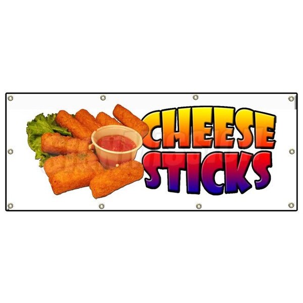CHEESE STICKS BANNER SIGN mozzarella concession new fried hot fresh